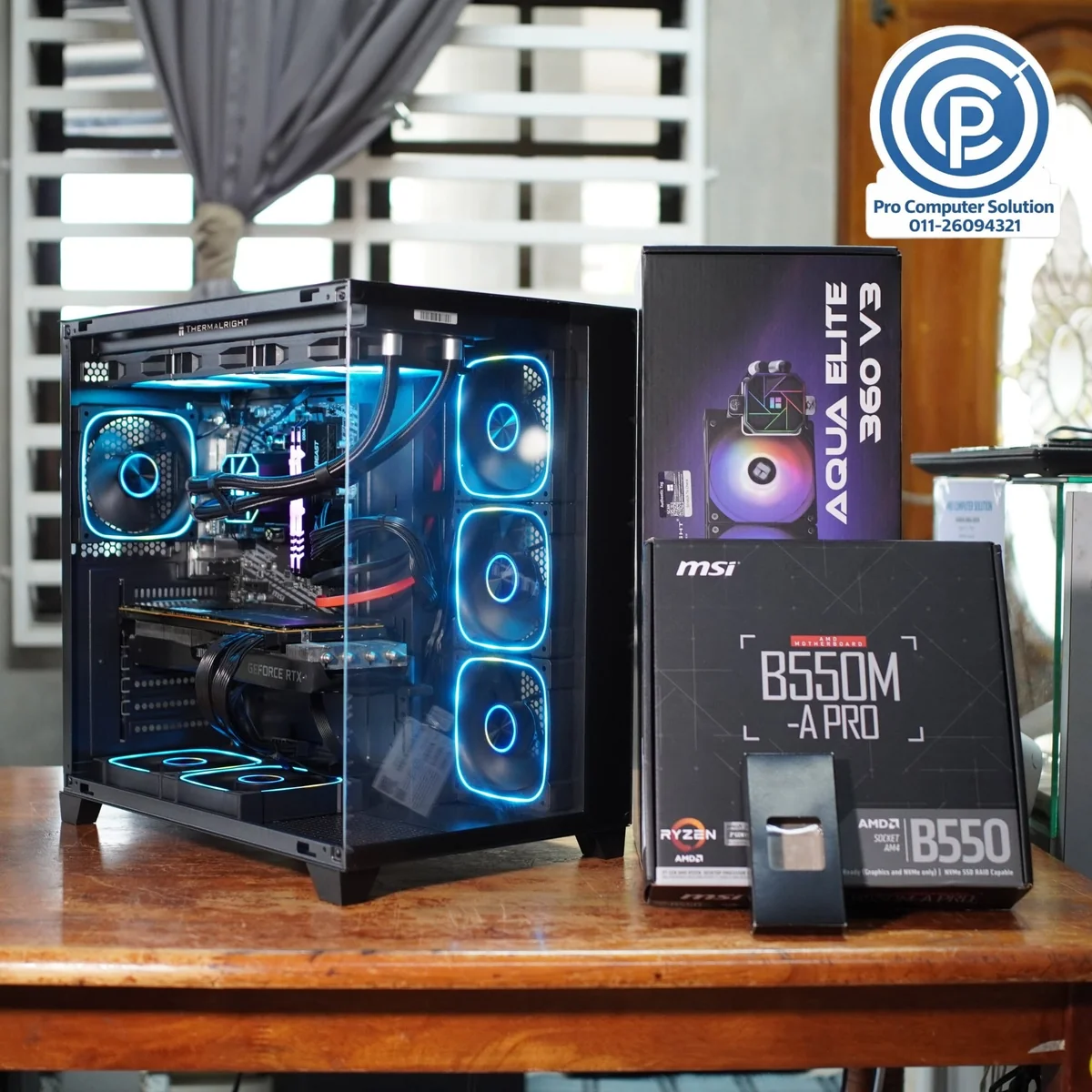 Custom PC Package Pro Computer Solution – PC build dengan komponen Thermalright, MSI B550M, AMD Ryzen